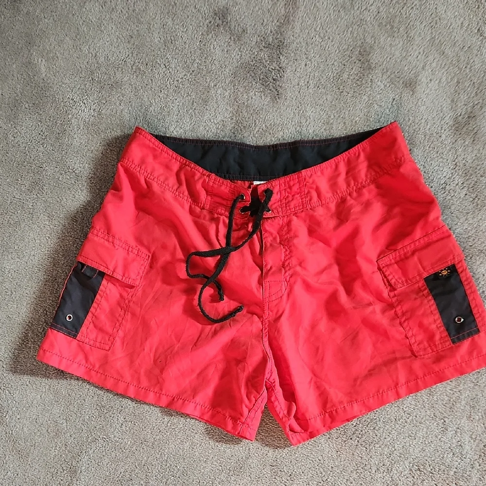 Red Cargo Board Shorts